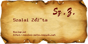Szalai Zéta névjegykártya
